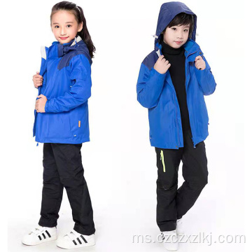 Kanak -kanak kalis air yang selesa Fleece Winter Hooded Jacket